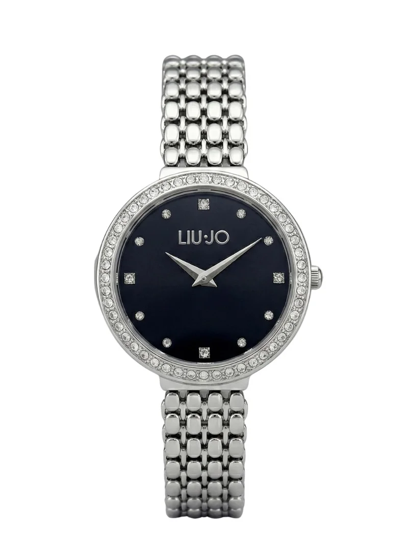 ليو جو ساعة لي جو بسلسلة سوداء شفافة -